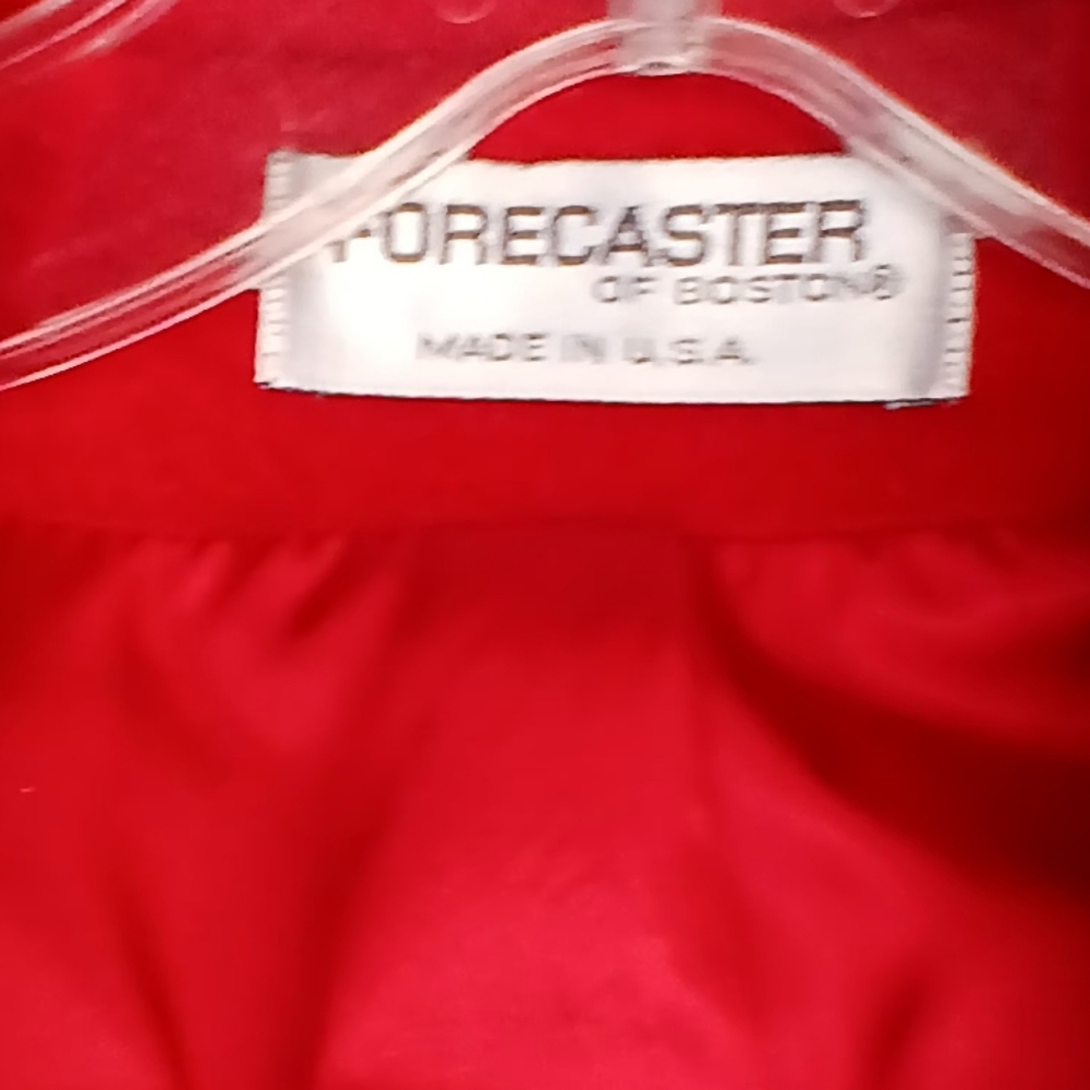 Women's Forecaster Red Single Breasted Wool Coat SZ 9/10 Petite.. - Picture 5 of 6
